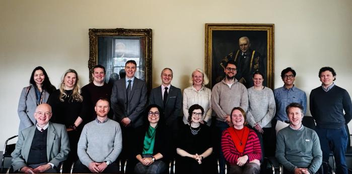 A group of seated people